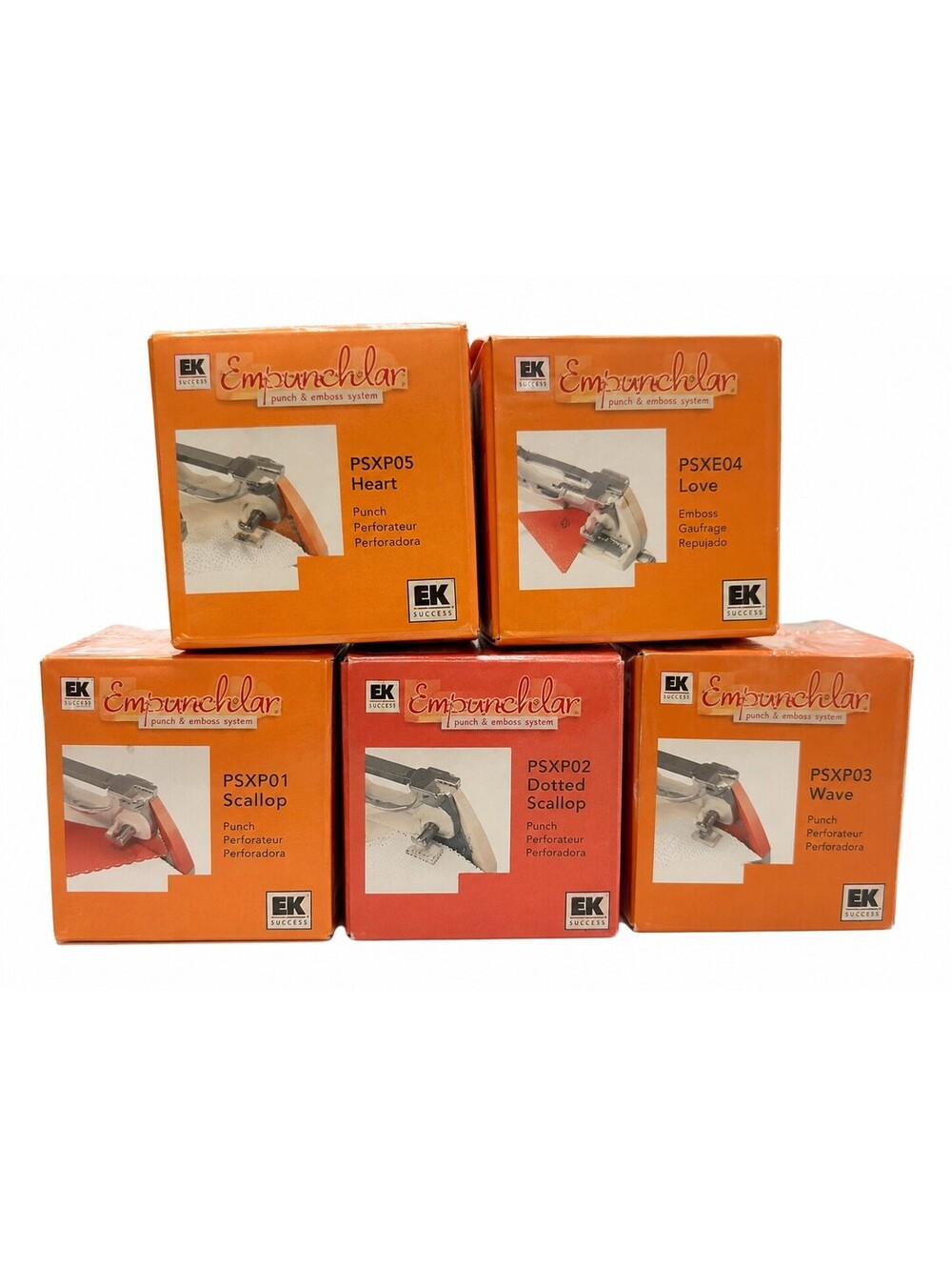EK Success Embrunchelar Punch & Emboss System Set - 5 Punches